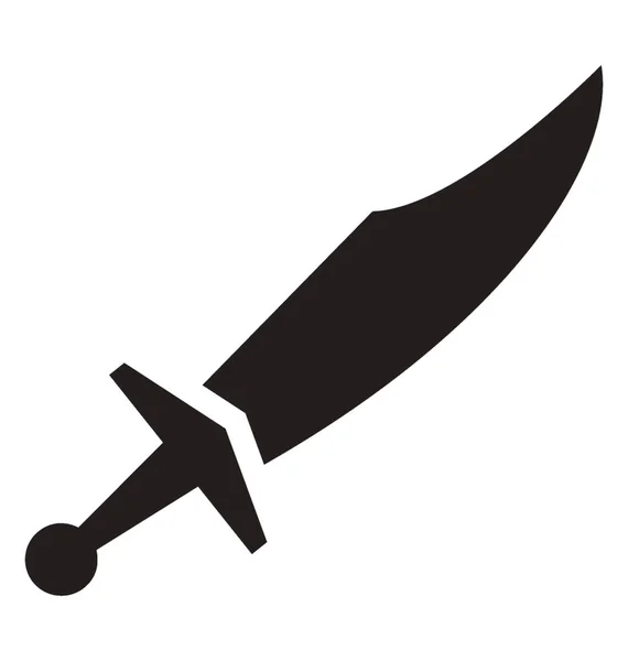 Sharp Chef Knife Hand Tool Flat Vector — Stock Vector