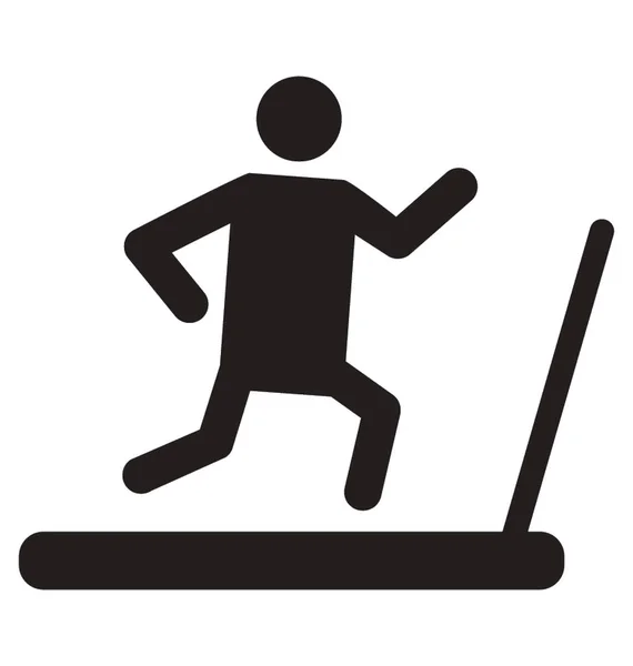 Икона Человеческого Аватара Бегущего Беговой Дорожке — стоковый вектор