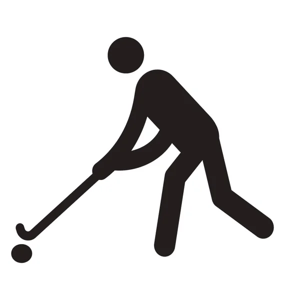 Icon Human Avatar Playing Hockey — Stock Vector