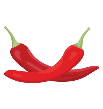 İki kırmızı biberler birlikte gıda madde olarak bilinen 