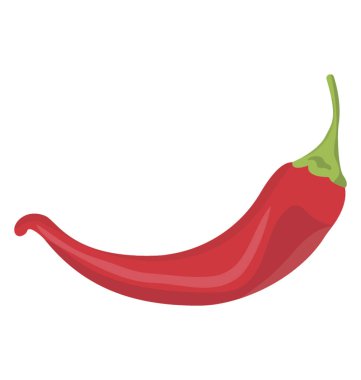 Kırmızı biber, baharat düz renkli simge