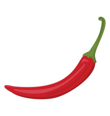 Kırmızı biber, baharat düz renkli simge
