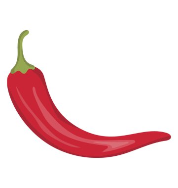 Kırmızı biber, baharat düz renkli simge