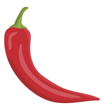 Kırmızı biber, baharat düz renkli simge