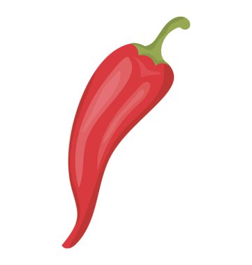 Kırmızı biber, baharat düz renkli simge