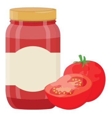 Squeezable şişe ketçap gösteren kırmızı sos içinde 