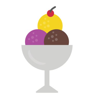 Bir Dondurma külahı üç Kepçe