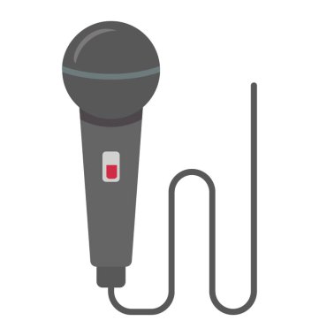 Mikrofon düz simgesi tasarım