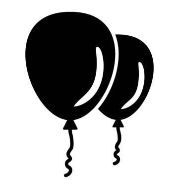 Bir çift balon Doğum günü balonları tasvir