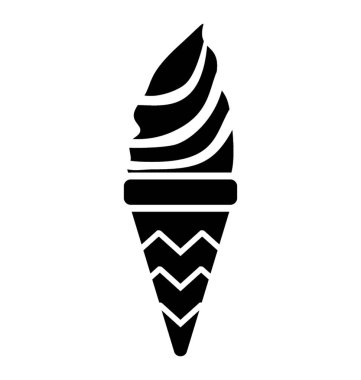 Simge bir koni üzerinde dondurma tasvir krem sahip 