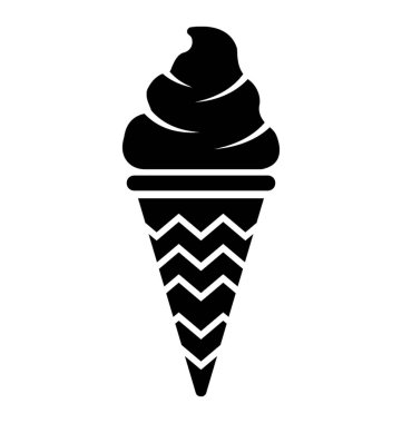 Simge bir koni üzerinde dondurma tasvir krem sahip 