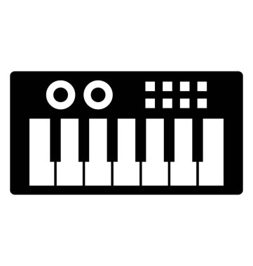 Bir elektronik müzik aygıt piyano