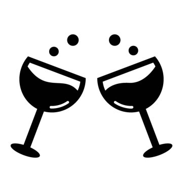 Cam şarap gösteren çubuğu simgesi olan 