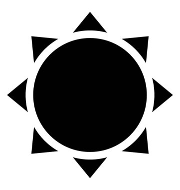 Güneş bir yaz sezonu, ılıman simgesi