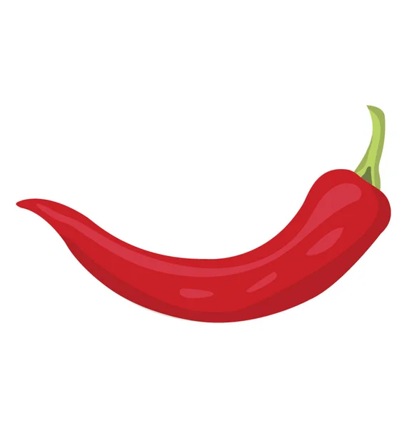 Rote Chili Gewürz Flache Farbige Symbol — Stockvektor