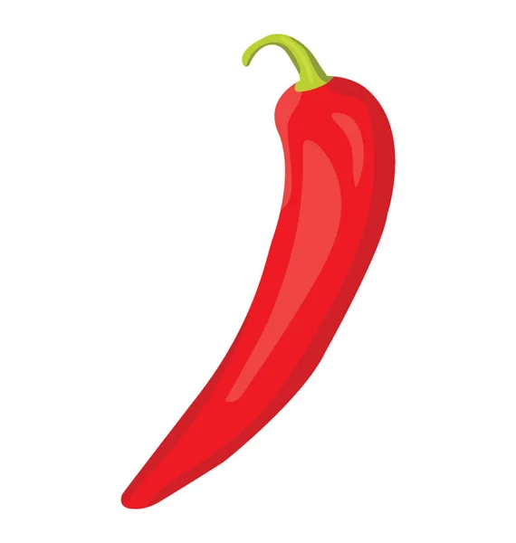 Rote Chili Gewürz Flache Farbige Symbol — Stockvektor