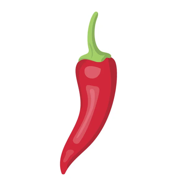 红辣椒 香料扁色图标 — 图库矢量图片
