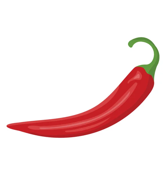 Rote Chili Gewürz Flache Farbige Symbol — Stockvektor