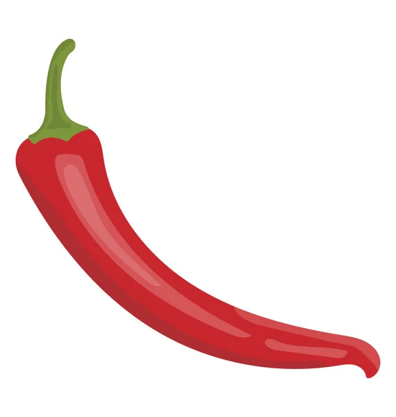 Rote Chili Gewürz Flache Farbige Symbol — Stockvektor