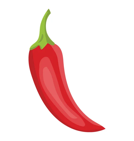 Rote Chili Gewürz Flache Farbige Symbol — Stockvektor