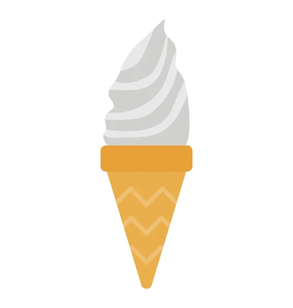 Icône Cône Portant Une Crème Glacée — Image vectorielle