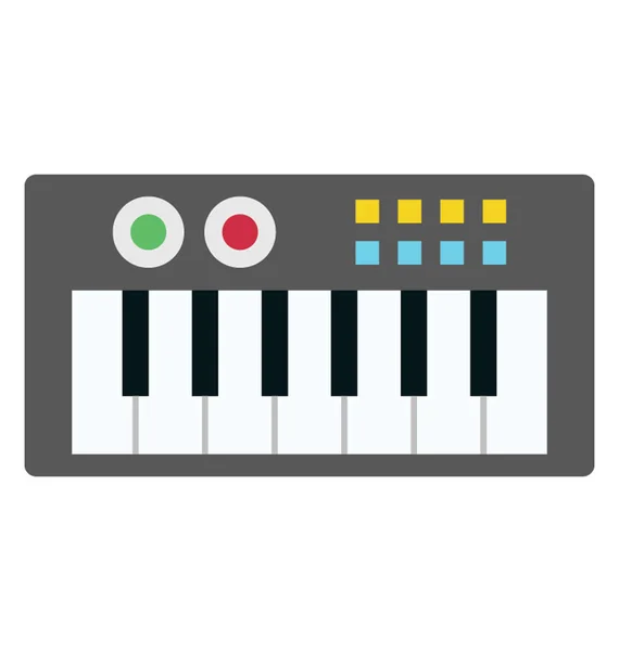 Egy Elektronikus Zenei Eszköz Zongora — Stock Vector