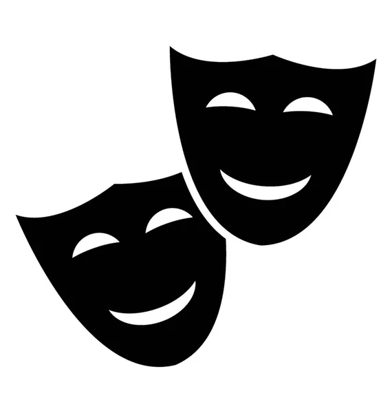 Máscaras Teatro Comedia Tragedia — Vector de stock