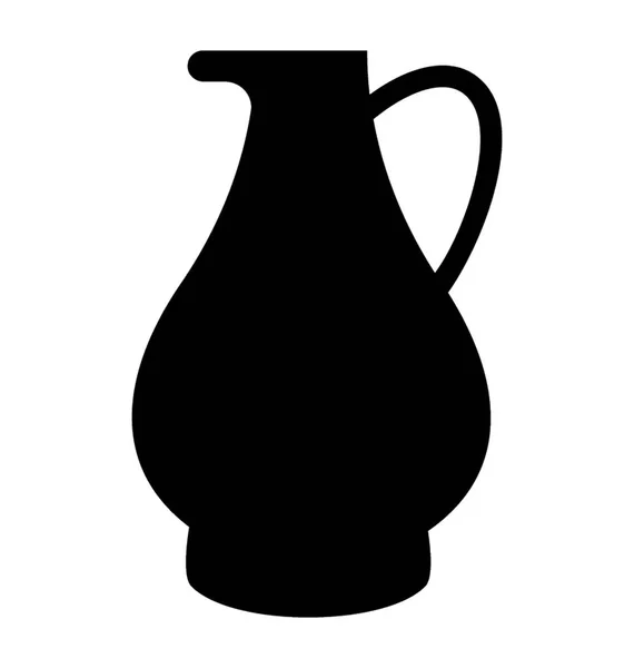 Clay Jug Icon Ancient Pottery — Stock Vector