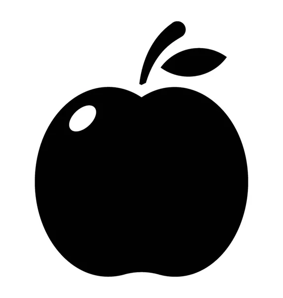 Hälsosam Frukt För Att Äta Apple Ikonen — Stock vektor