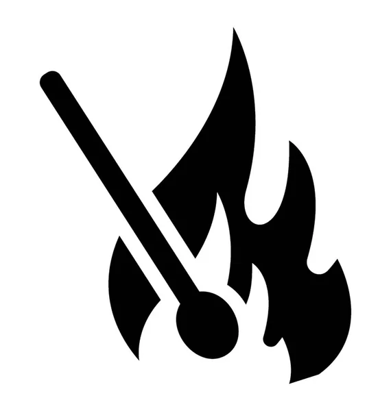 マッチ棒と呼ばれる火事で燃えてスティック — ストックベクタ