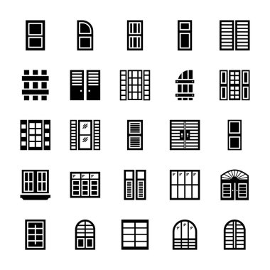 Pencere kepenkleri Icons set