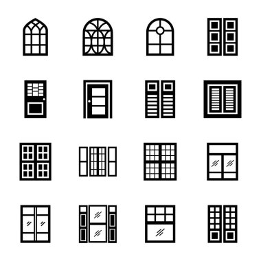 Stor perde Icons set