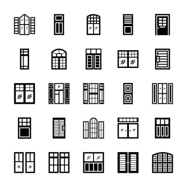 Pencere kepenkleri vetors seti