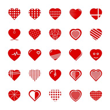 Düğün dekor düz Icons Set 