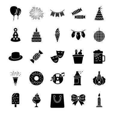 Parti glif Icons set