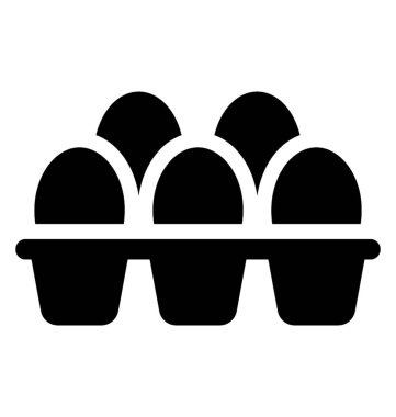 Glif simgesi tasarım bir yumurta tepsi