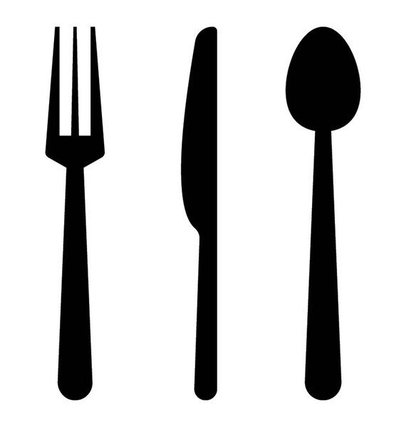 Forks and spoons known as cutlery icon 