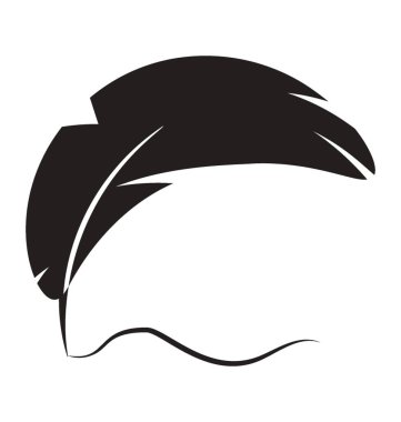 Hayvan tüyü glif vektör simgesi