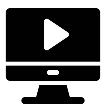 Play video için video oynatıcı sembolü ile ekran 