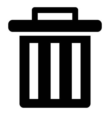 Çöp kutusu simgesini işe yaramaz materyal içeren sopa değil 