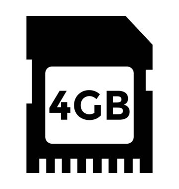 Chip bellek kartı bilinen veri depolamak için 