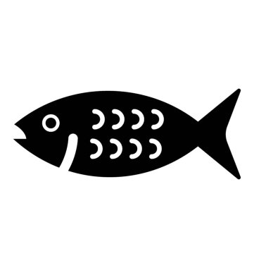 Balık resmeden bir deniz hayvan simgesi