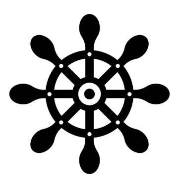 Sekiz sopa dümen karakterize onunla eklemek sahip bir tekerlek 