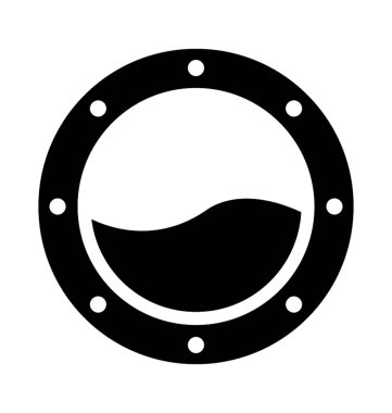 Gemi pencere resmeden bir daire pencerenin simgesi