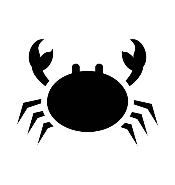 Animal Marin Aux Petites Pattes Représentant Crabe — Image vectorielle