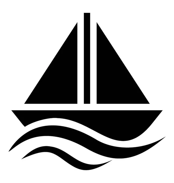Barco Motor Usado Para Desporto Aquático — Vetor de Stock