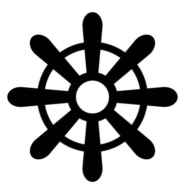 Altı sopa dümen karakterize onunla eklemek sahip bir tekerlek 