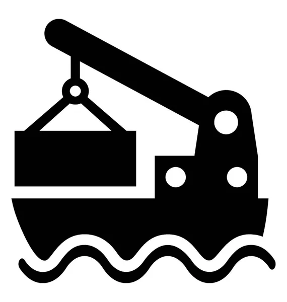 Sea Freight Isolated Icon — Stock Vector