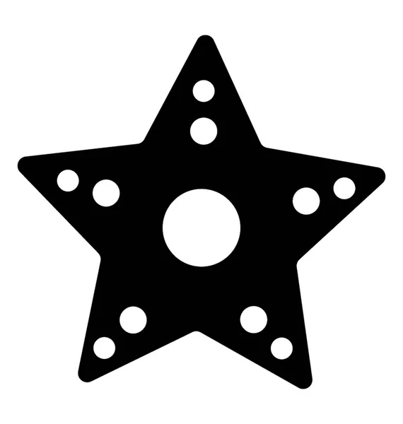 Icon Star Shaped Animal Depicting Starfish — Stock Vector