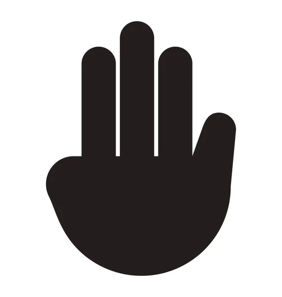 Signo Mão Três Dedo Para Cima Significado Três —  Vetores de Stock